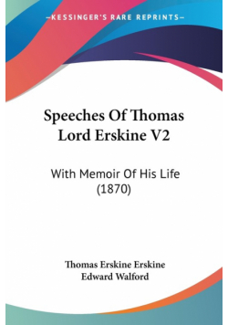 Speeches Of Thomas Lord Erskine V2