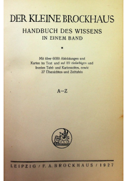 Der kleine Brockhaus 1927 r.