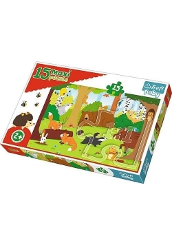 Puzzle 15 maxi Zwierzęta w lesie TREFL