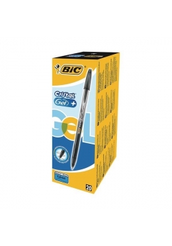 Pióro żelowe Cristal Gel + czarny (20szt) BIC