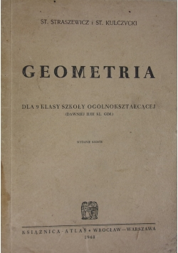 Geometria dla 9 klasy szkoły ogólnokształcącej, 1948 r.