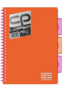 Brulion A5 CoolPack w kratkę 200 kartek pomarańczowy neon