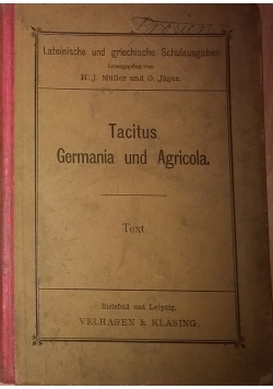 Tacitus Germania und Agricola, 1895 r.