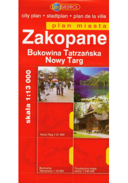 Zakopane Bukowina Tatrzańska Nowy Targ plan miasta