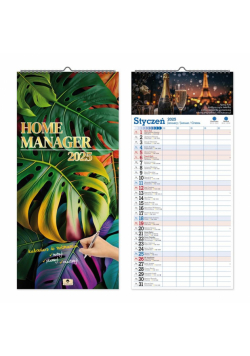 Kalendarz 2025 paskowy szeroki Home Manager