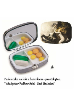 Pudełeczko na leki z lusterkiem Władysław Podkowiński - Szał Uniesień prostokątne metal