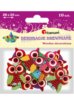 Dekoracje drewniane 10 sztuk