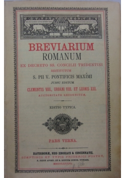 Breviarium romanum , 1886 r.