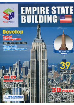 Puzzle 3D Empire State Building 39 elementów