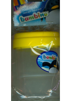 Kubek niekapek Bambino żółty