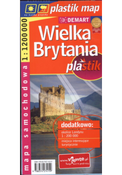 Wielka Brytania plastik mapa samochodowa 1:1200000