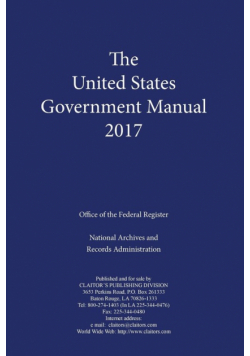 United States Government Manual 2017