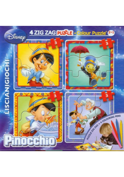 Puzzle Zig-Zag Colour Pinokio + flamastry
