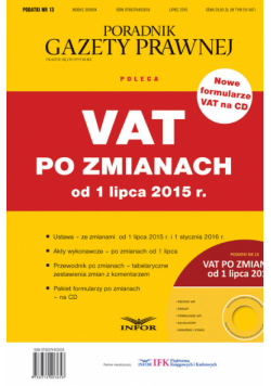 Vat po zmianach od 1 lipca 2015 r.