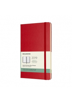 Kalendarz 2019 tygodniowy 12ML tw. czerw. szakr.