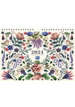 Kalendarz 2024 ścienny A4 Flower OXFORD