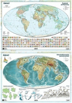Mapa świata A2 Dwustronna ścienna (10szt)