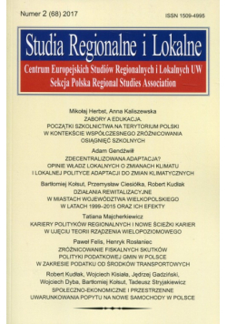 Studia Regionalne i Lokalne nr 2 (68) 2017