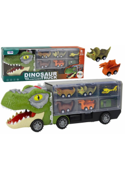 Ciężarówka dinozaur + 6 resoraków