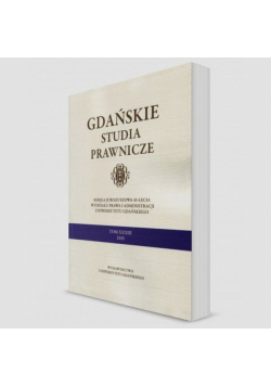Gdańskie studia prawnicze. Tom 33