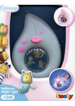 Smoby Cotoons Lampka nocna różowa