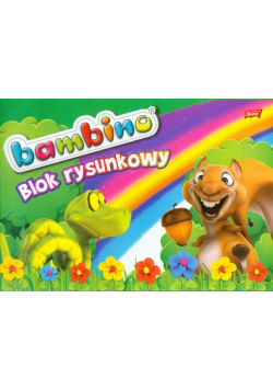 Blok rysunkowy A4 20k Bambino wąż wiewiórka