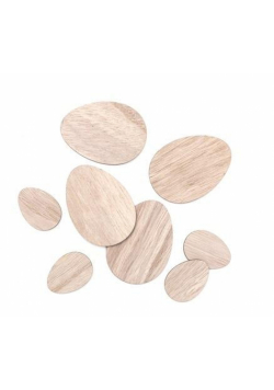 Drewniane jajka 4cm, 7cm, 8szt naturalne