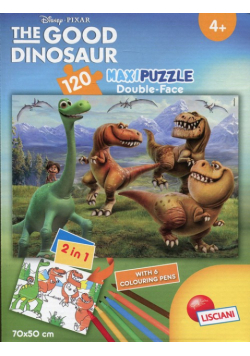 Puzzle dwustronne maxi Dobry dinozaur 120
