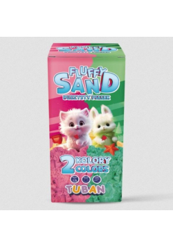 Zestaw Fluffy Sand 2x70g różowy/zielony TUBAN