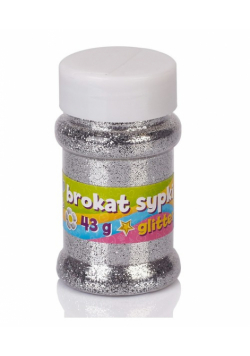 Brokat sypki srebny 43g