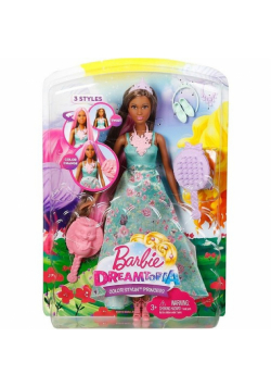 Barbie Księżniczki kolorowe fryzury