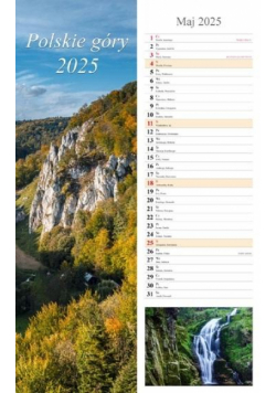 Kalendarz 2025 paskowy polskie góry
