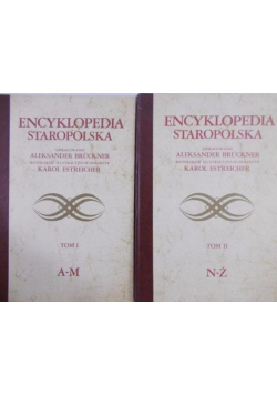 Encyklopedia staropolska Tom I i II Reprint 1939 r.