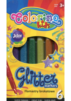 Flamastry brokatowe Colorino Kis 6 kolorów