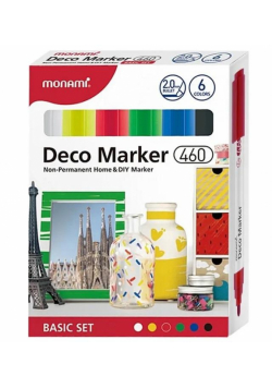 Markery akrylowe Deco Marker 6kol basic MONAMI