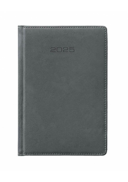 Kalendarz 2025 A5 dzienny planer szary