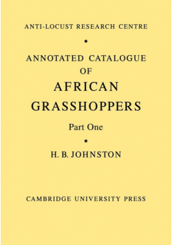 Annotated Catalogue of African Grasshoppers