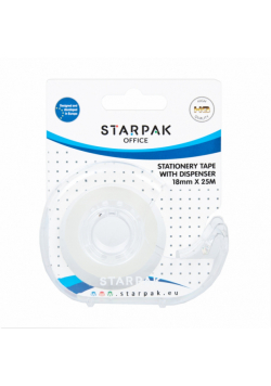 Taśma samoprzylepna Starpak 18mmx25mb z gilotynką