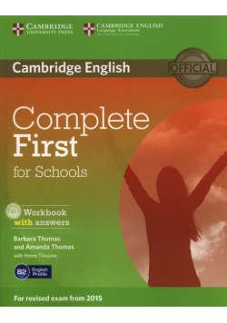 Complete First for Schools Workbook with Answers + CD