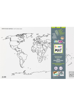 Mata transparentna Mapa Świata Państwa Funny Mat