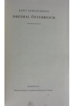 Dreimal Osterreich, 1938 r.