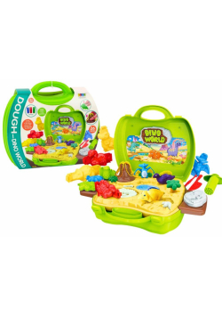 Ciastolina w walizce Świat Dinozaurów
