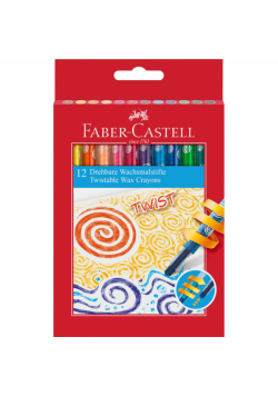 Kredki woskowe wykręcane Faber-Castell 12 kolorów