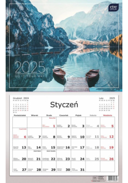 Kalendarz 2025 jednodzielny 32x50cm Widoki