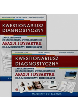 KWESTIONARIUSZ DIAGNOSTYCZNY zaburzeń mowy ze szczególnym uwzględnieniem afazji i dysartrii dla młodzieży i dorosłych + CD