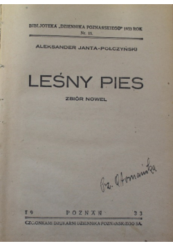 Leśny pies 1933 r.