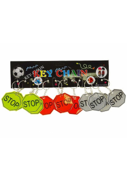 Brelok odblaskowy znak stop (12szt)