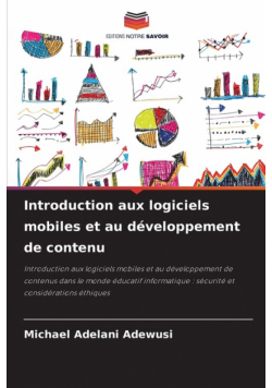 Introduction aux logiciels mobiles et au développement de contenu
