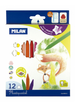 Kredki Milan Plastipastel  12 kolorów