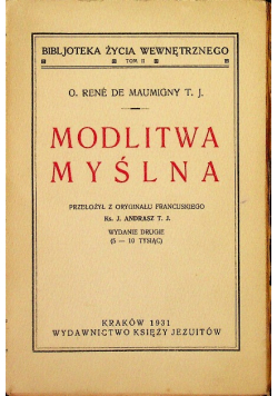 Modlitwa myślna 1931 r.